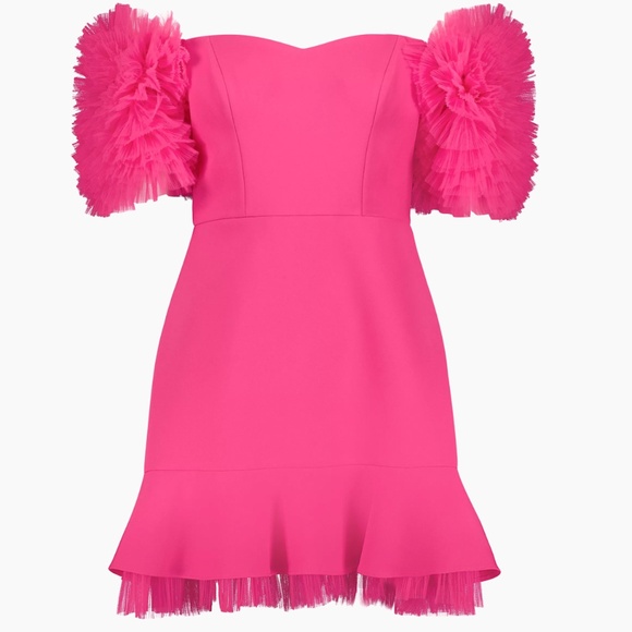 BCBGmaxazria Cocktail Tule Dress SAMPLE SIZE 6 - Picture 6 of 9